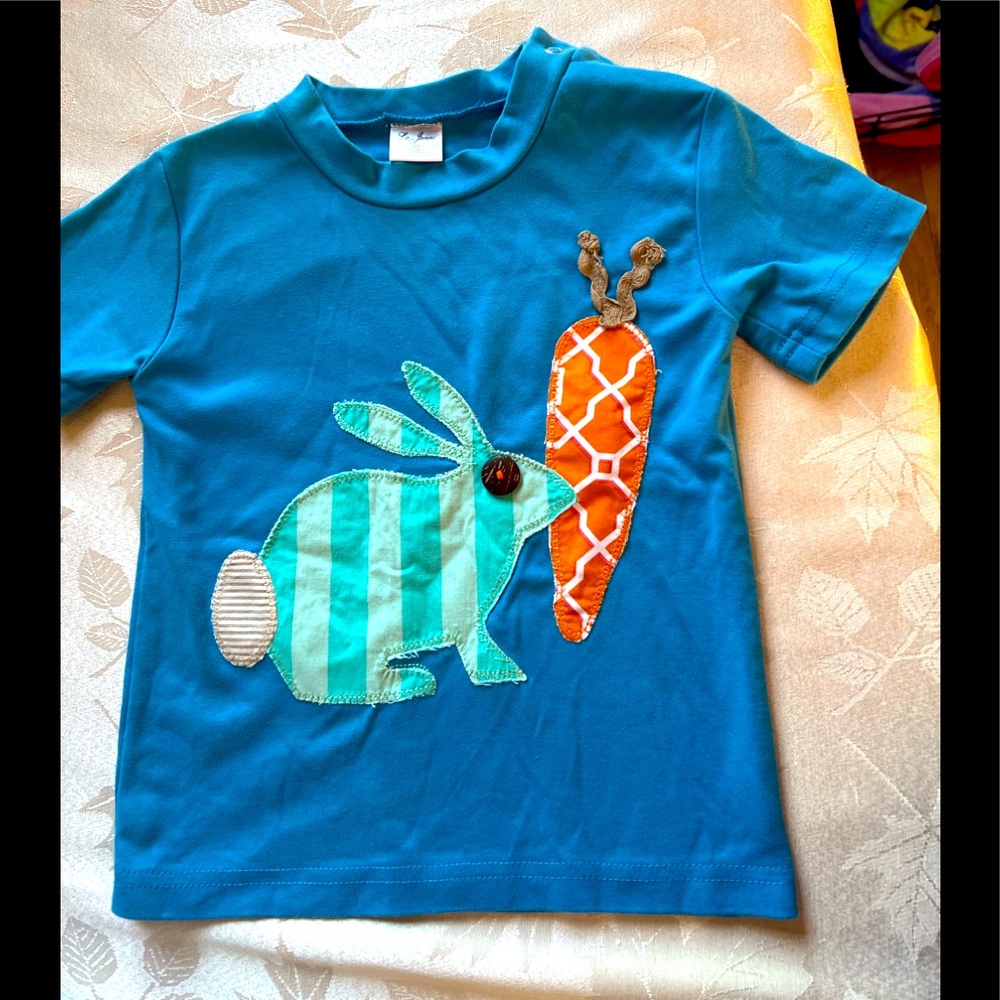 Toddler Boys Bunny Appliqué Shirt